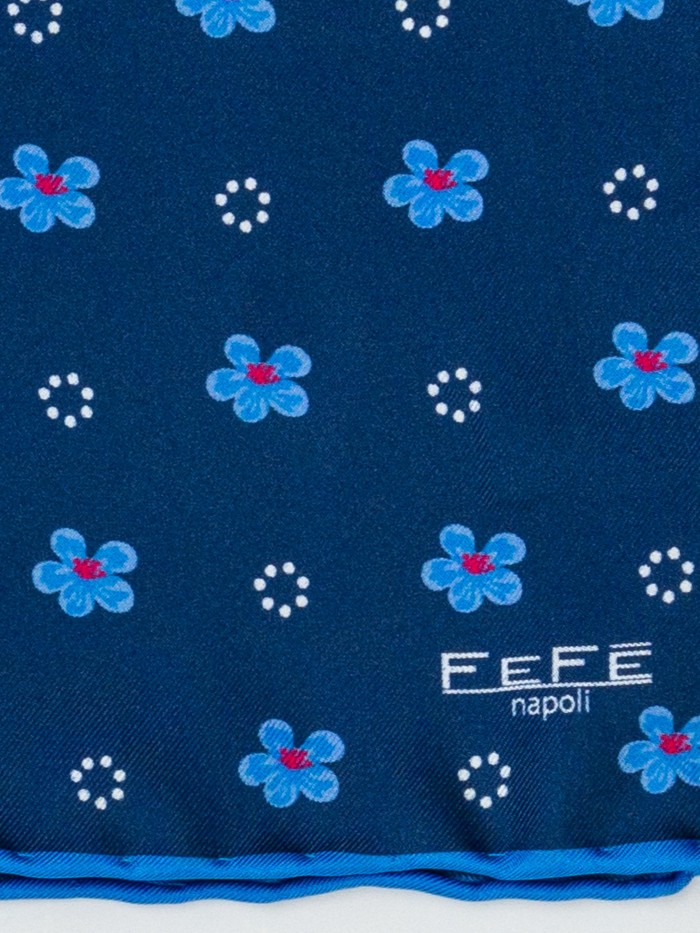 BLUE FLOWERS SILK GENTLEMAN...