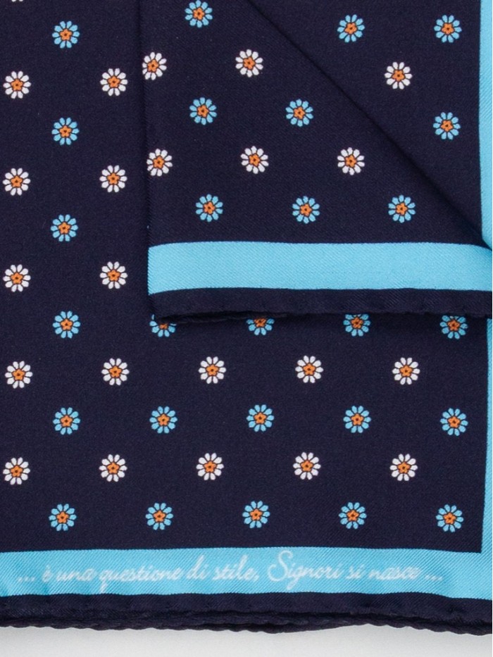 BLUE FLOWERS SILK GENTLEMAN...
