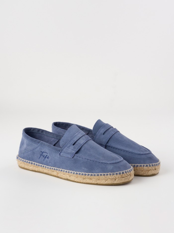 JEANS SUEDE LOAFERS