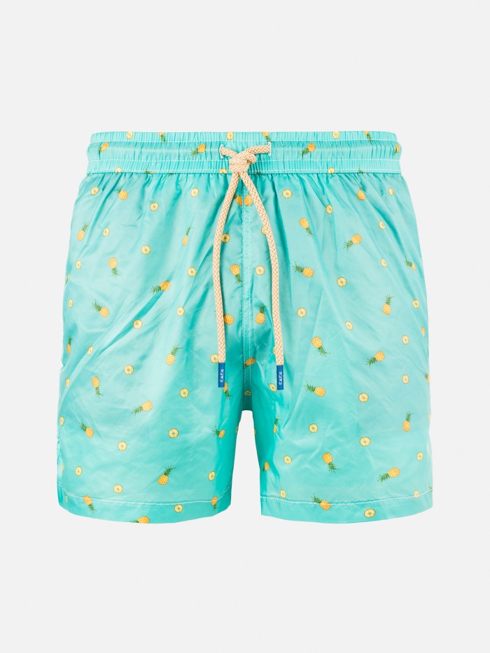 TURQUOISE ANANAS SWIM SHORT