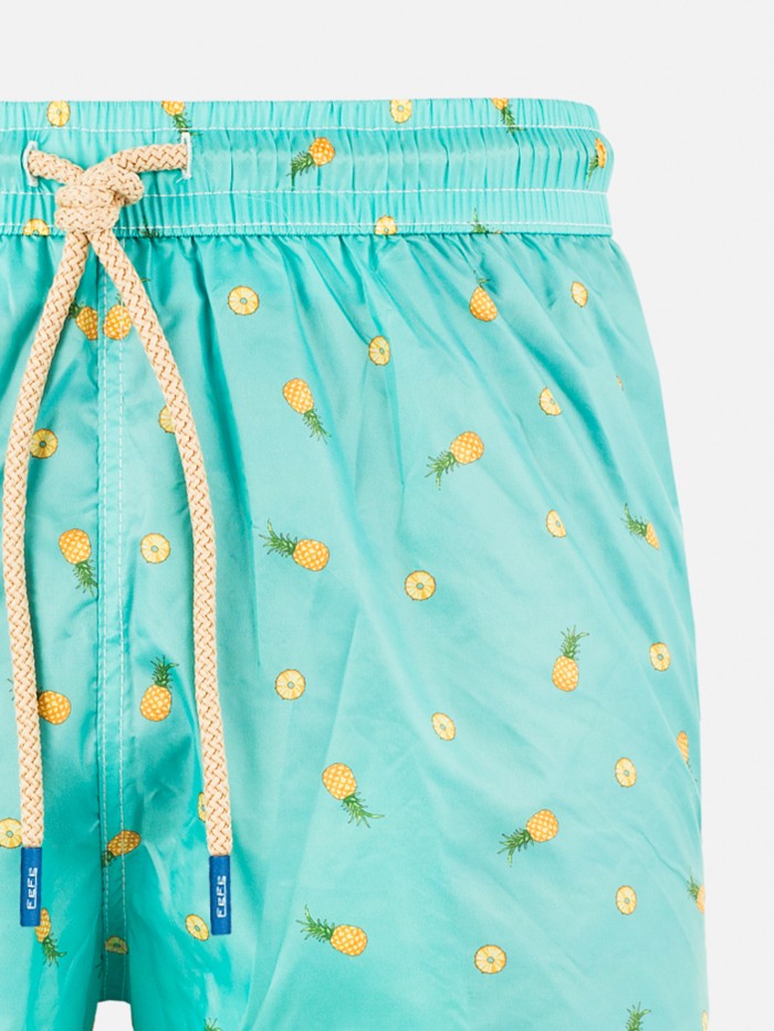 TURQUOISE ANANAS SWIM SHORT