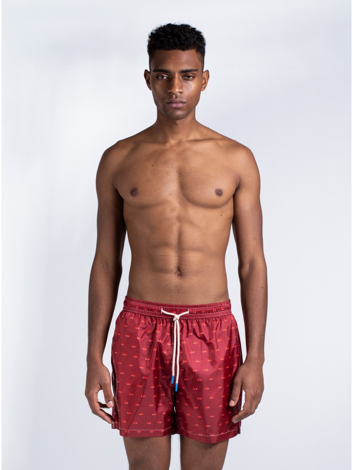 BORDEAUX SHARK SWIMSUIT