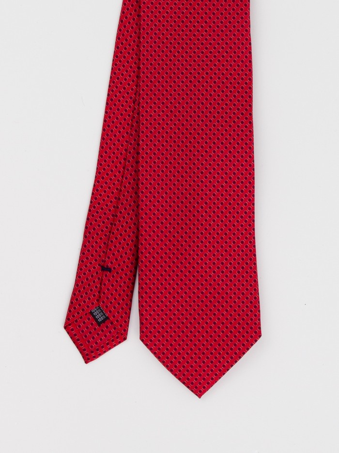RED POIS GENTLEMAN SILK TIE