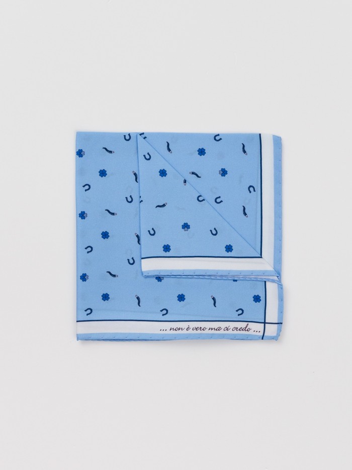 LIGHT-BLUE SILK SCARAMANTIA...