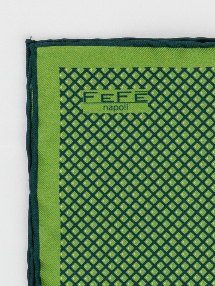 RHOMBUSES GREEN SILK...