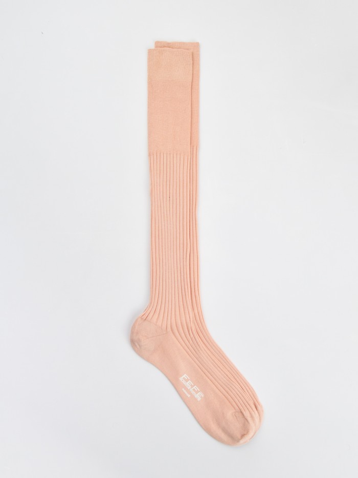PINK RIB ORGANIC MEN'S SOCKS