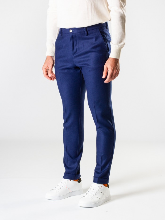 BLUE ROYAL FLANNEL TROUSERS