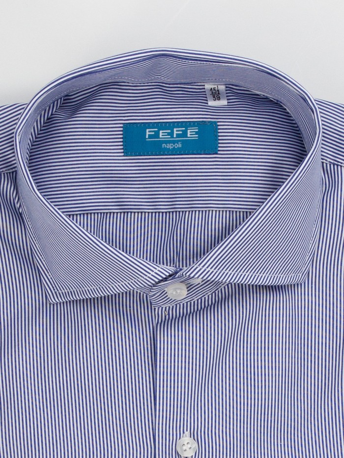 BLUE STRIPED COTTON SHIRT
