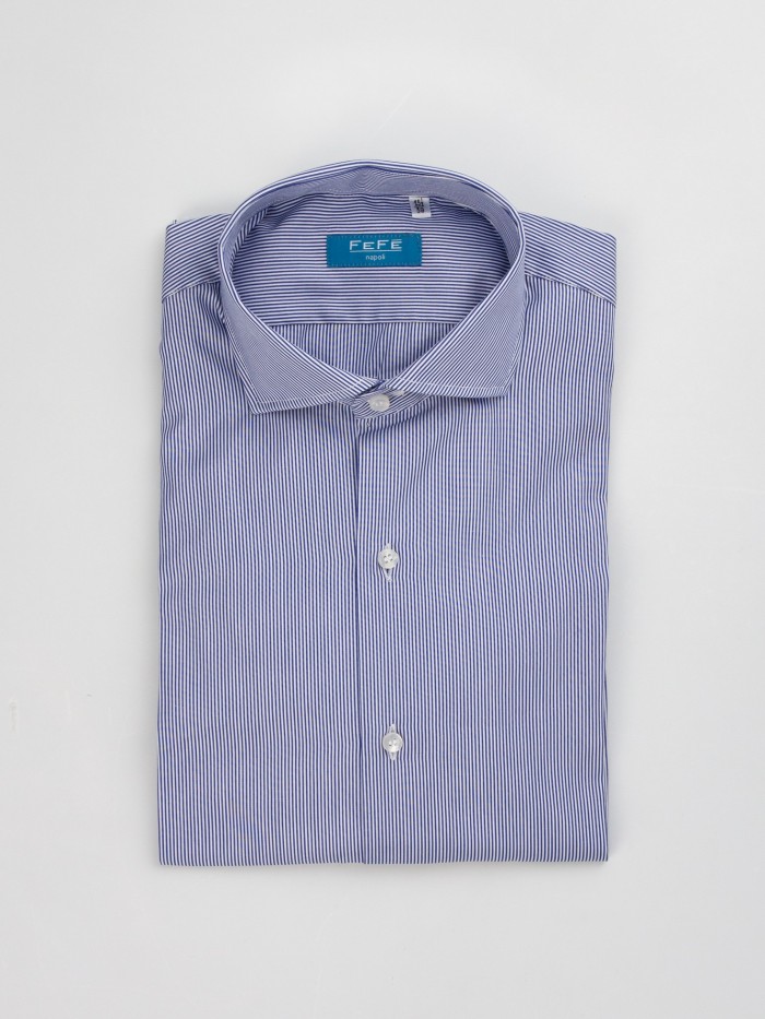 BLUE STRIPED COTTON SHIRT