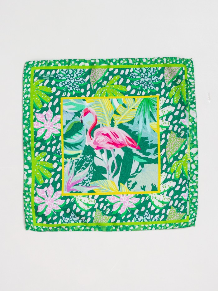 GREEN FLAMINGO SILK SAFARI...