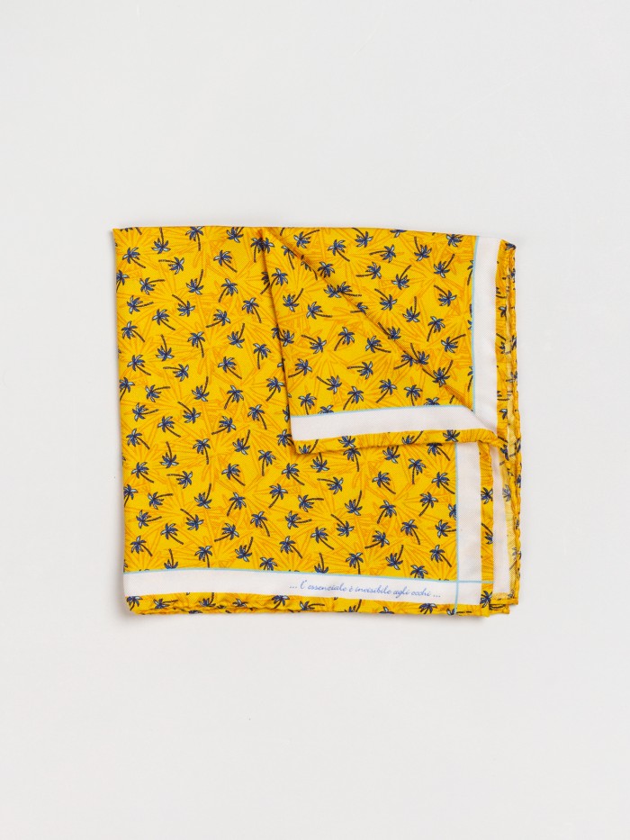 YELLOW PALMS SILK DANDY...