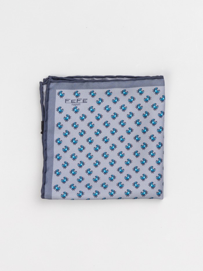 GREY CRAB SILK DANDY POCKET...