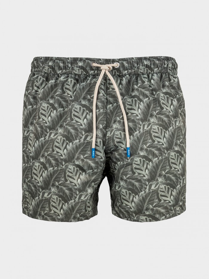 GREY LEAVES SWIM SHORT