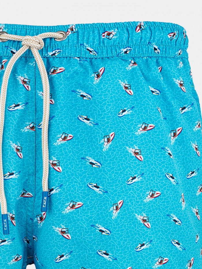 BOXER DA MARE BARCHE AZZURRO