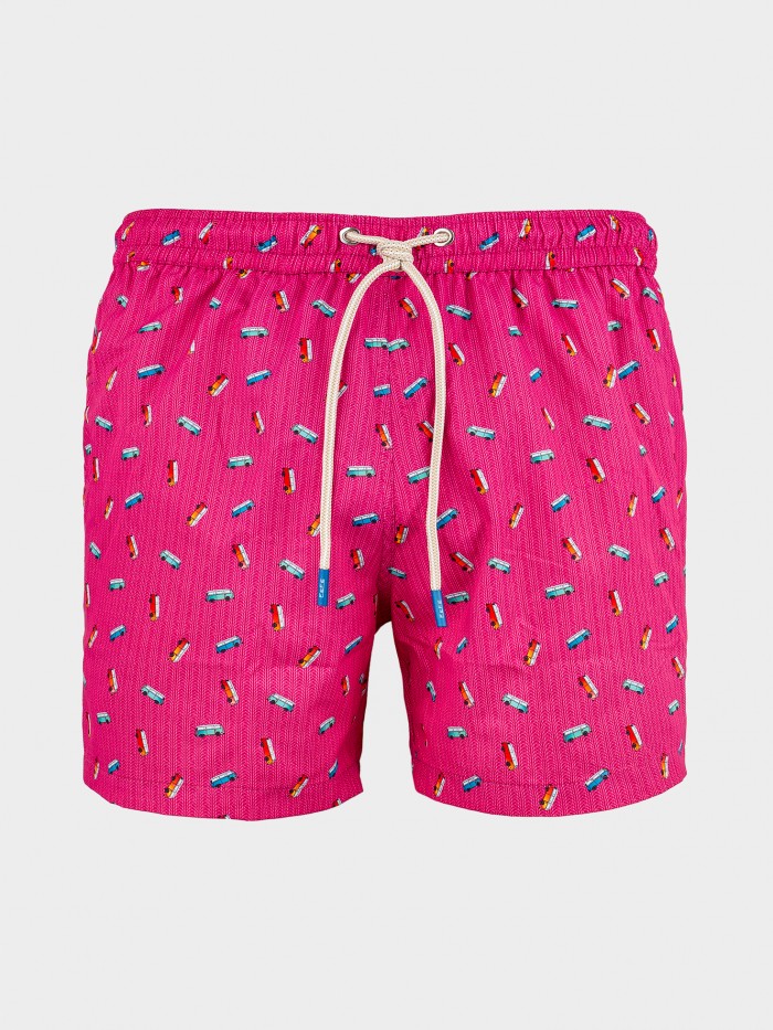 FUCSIA BUS SWIM SHORT