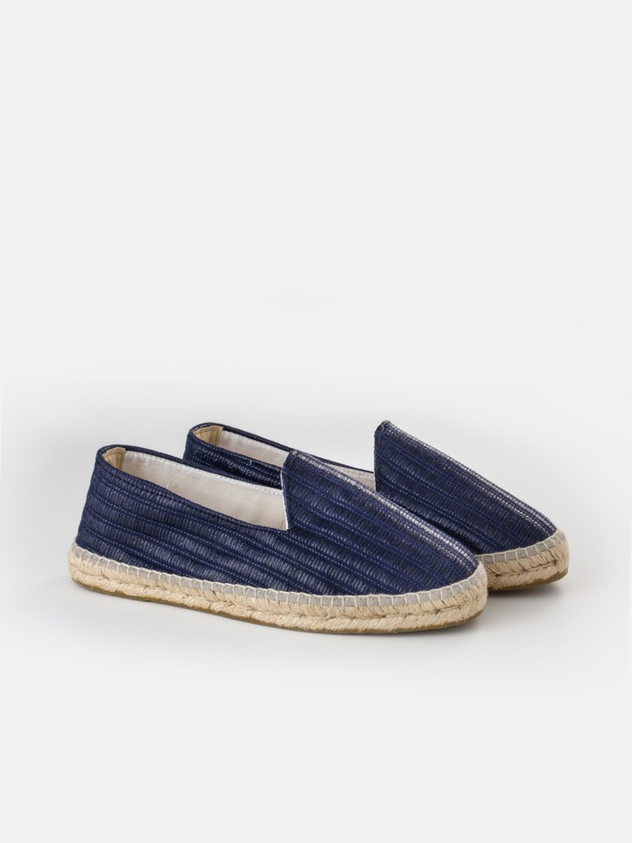 NAVY BLUE RAFFIA ESPADRILLES
