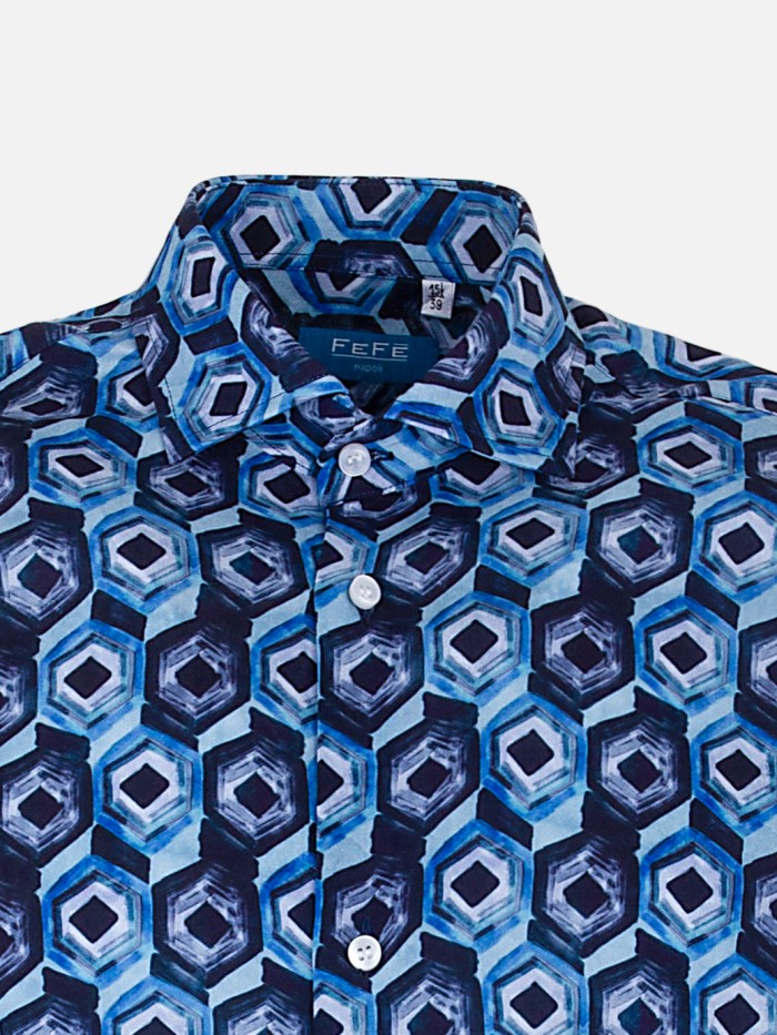 CAMICIA STAMPATA GEOMETRICO...