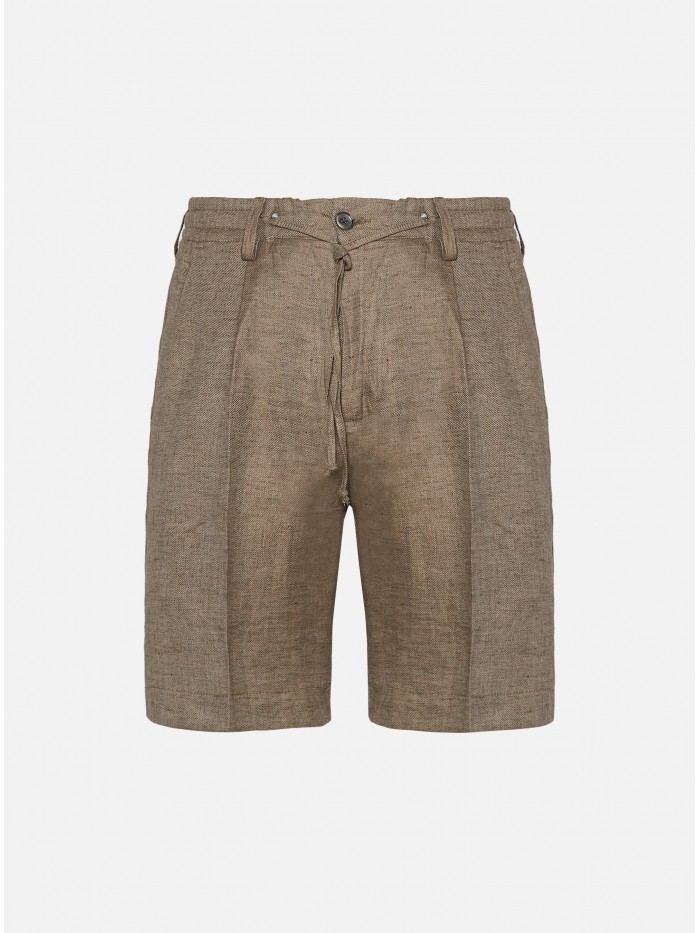 CAMEL LINEN JOGGER BERMUDA...