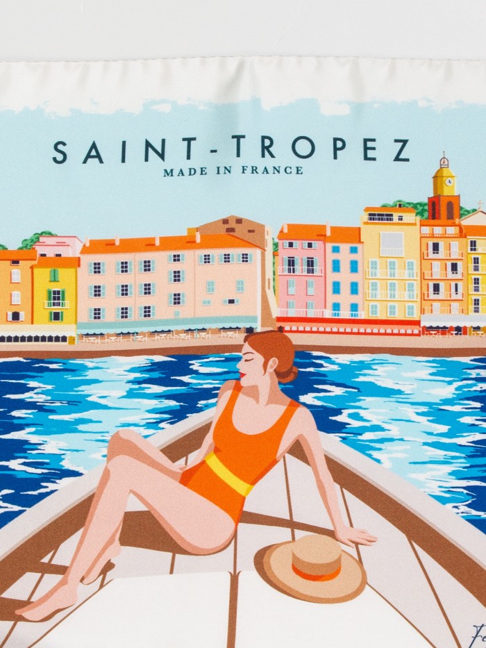 SAINT-TROPEZ SILK POSTCARD...