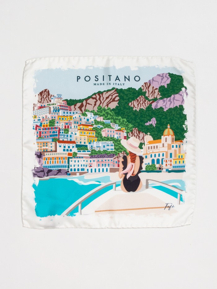 POSITANO SILK POSTCARD BIG...