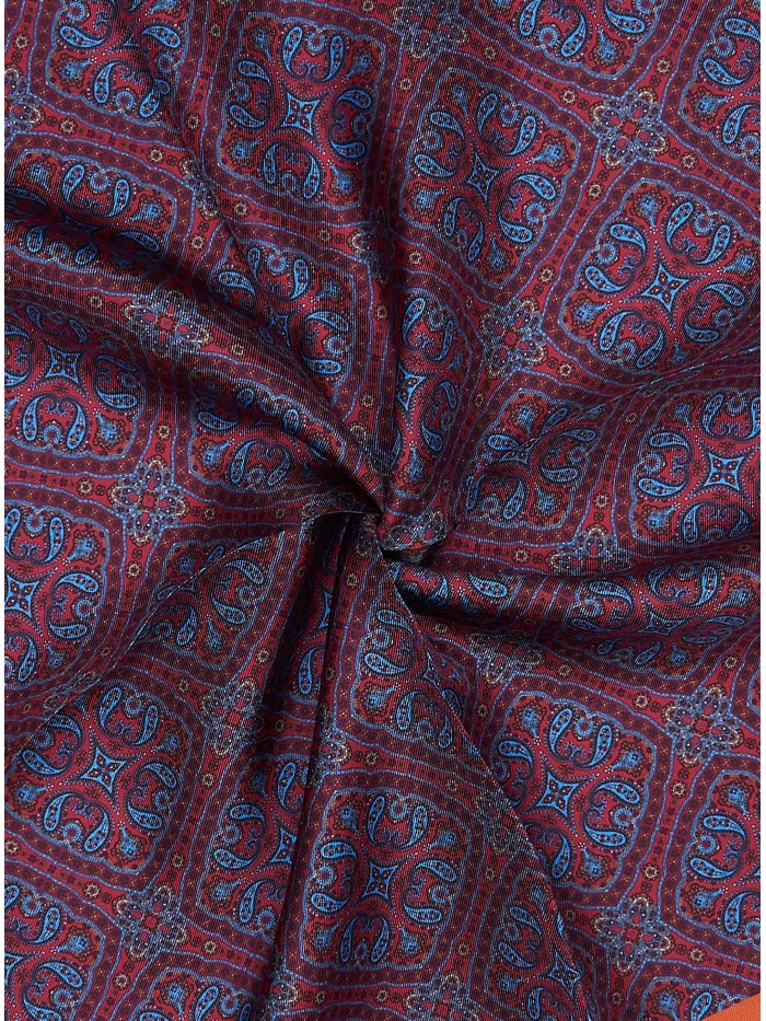 RED SEVENTY SILK POCKET SQUARE