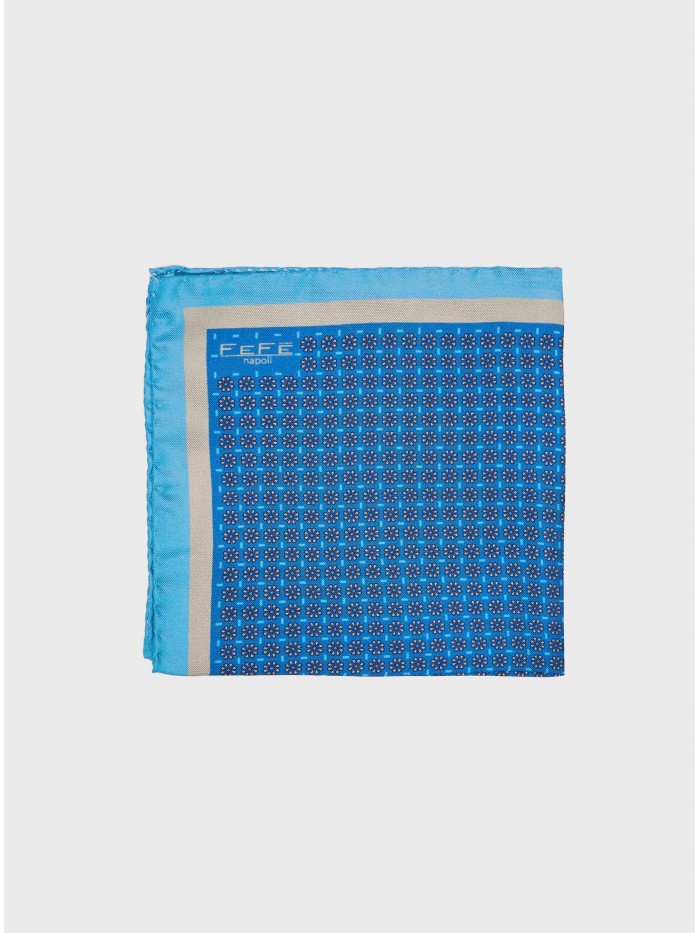 BLUE ROYAL FLOWERS SILK...