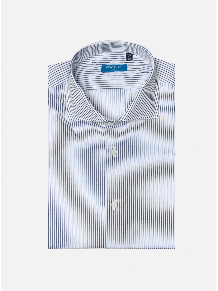 BLUE NARROW STRIPES COTTON...