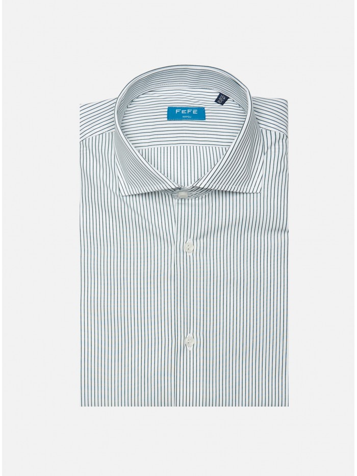GREEN NARROW STRIPES COTTON...