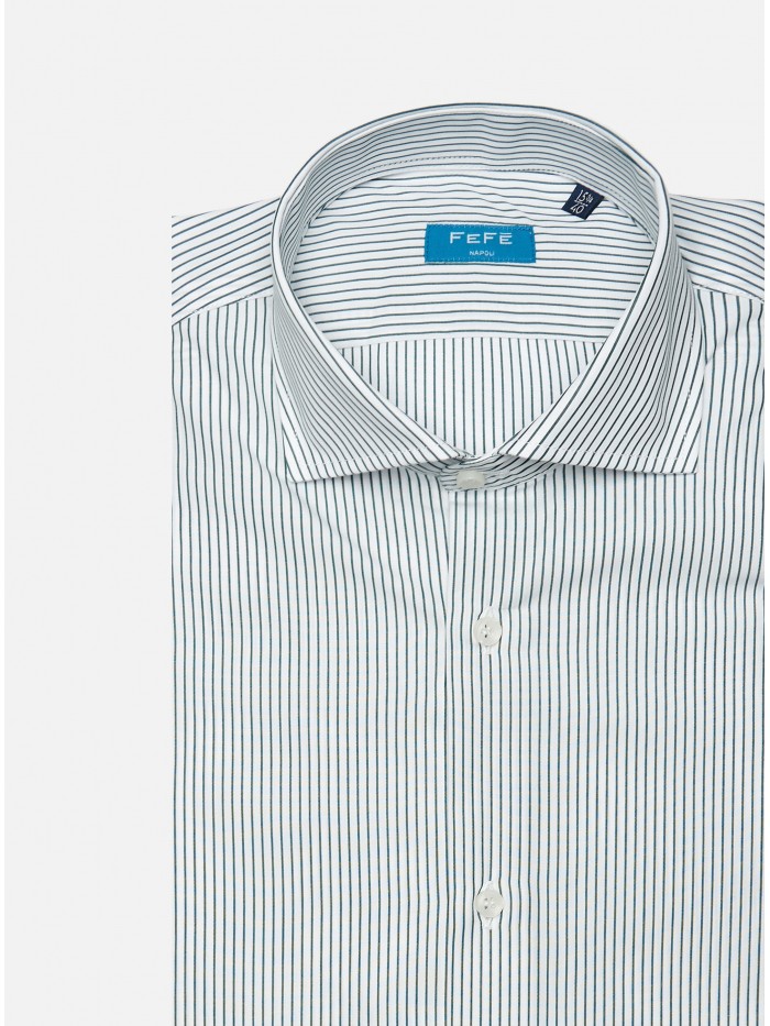 GREEN NARROW STRIPES COTTON...