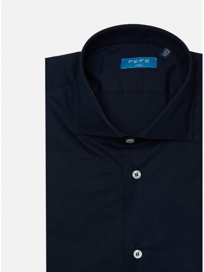 CAMICIA COTONE BLU NO IRON