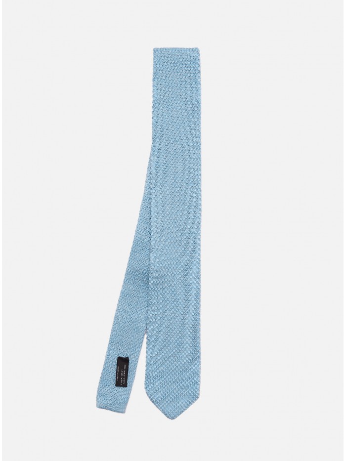 LIGHT-BLUE TRICOT WOOL TIE