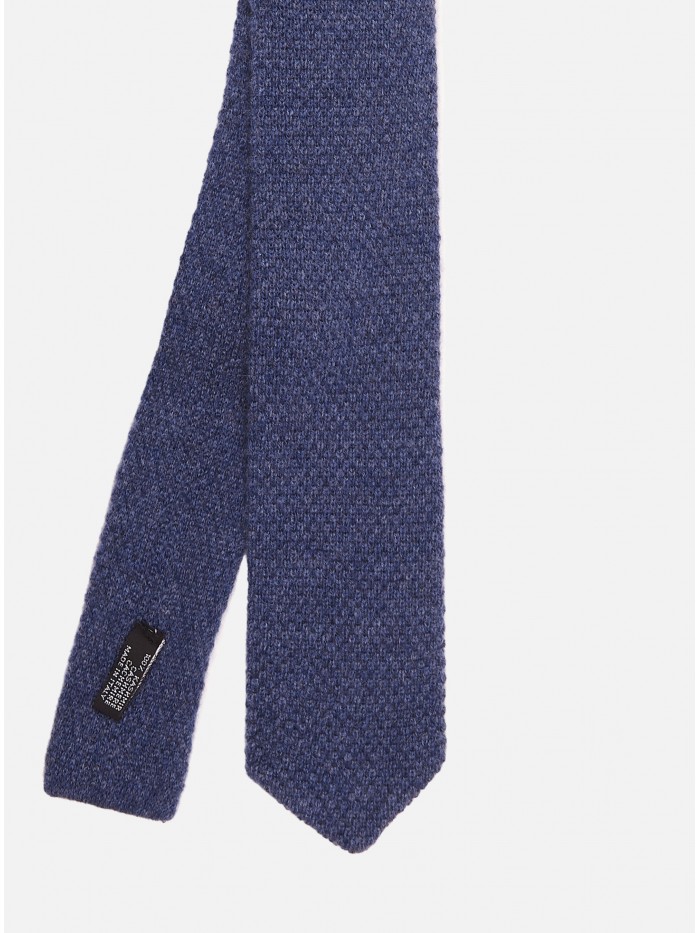 BLUE TRICOT CASHMERE TIE