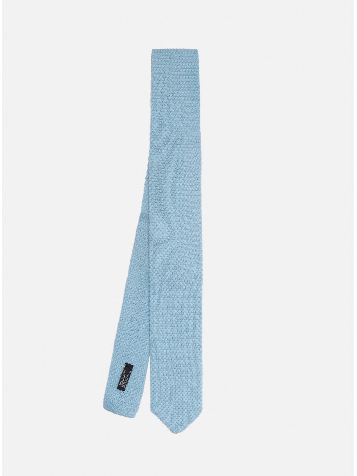 LIGHT-BLUE TRICOT CASHMERE TIE