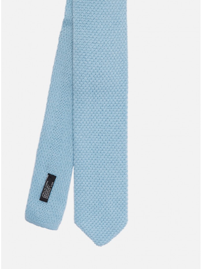 LIGHT-BLUE TRICOT CASHMERE TIE