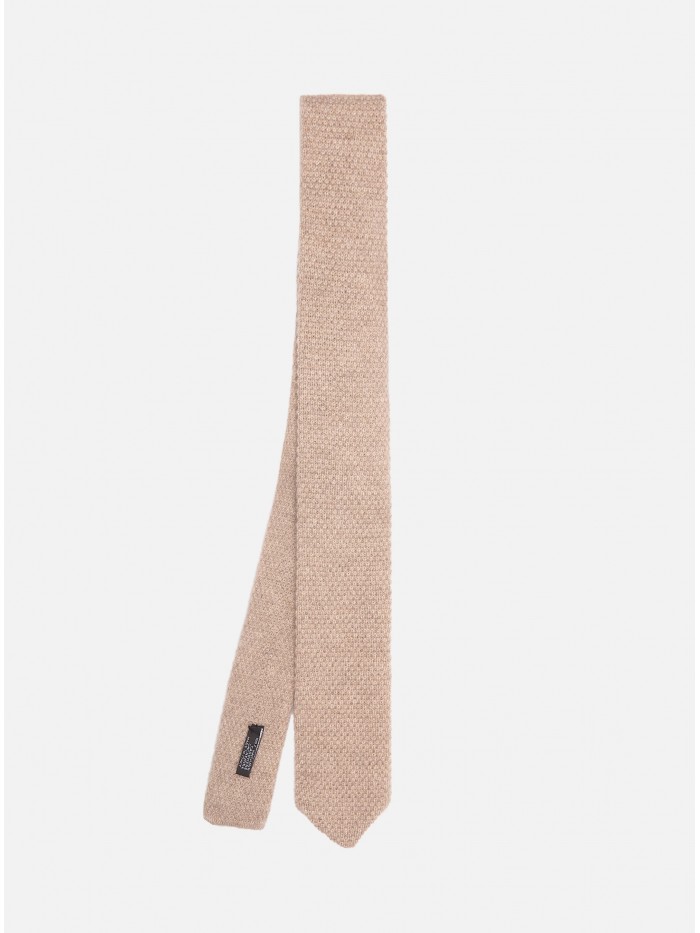 SAND TRICOT CASHMERE TIE