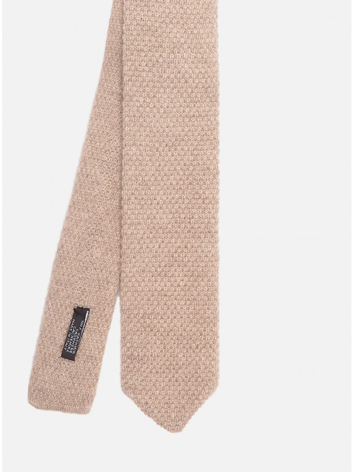 SAND TRICOT CASHMERE TIE