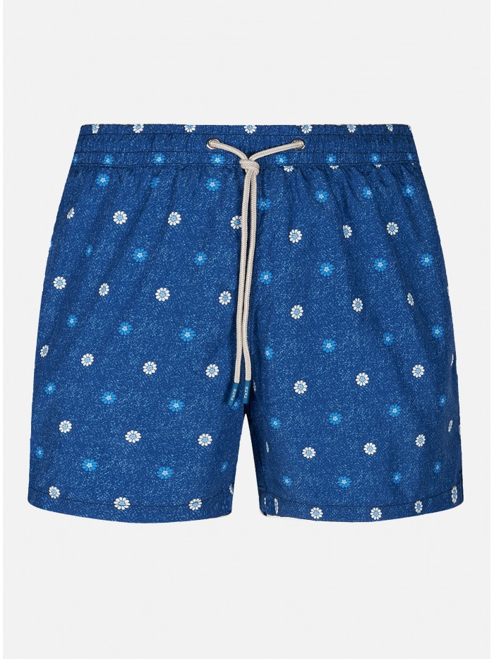 BLUE FLOWERS SWIM SHORT