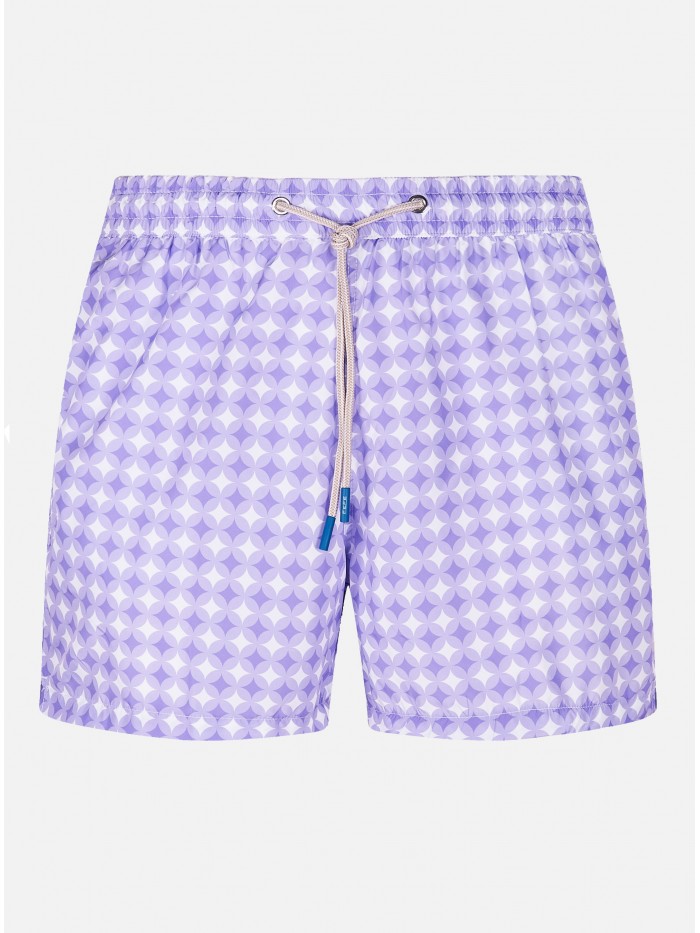 VIOLET TILE SWIM SHORT