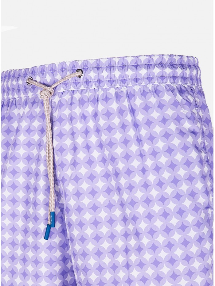 VIOLET TILE SWIM SHORT