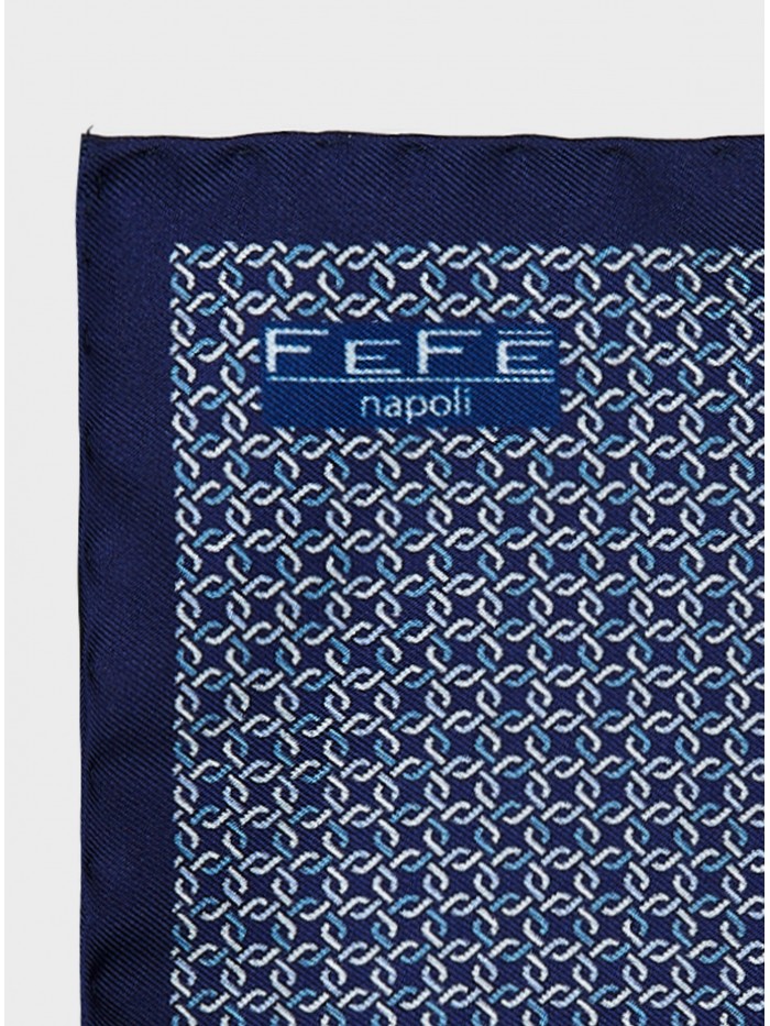 POCHETTE SETA DANDY CATENA BLU