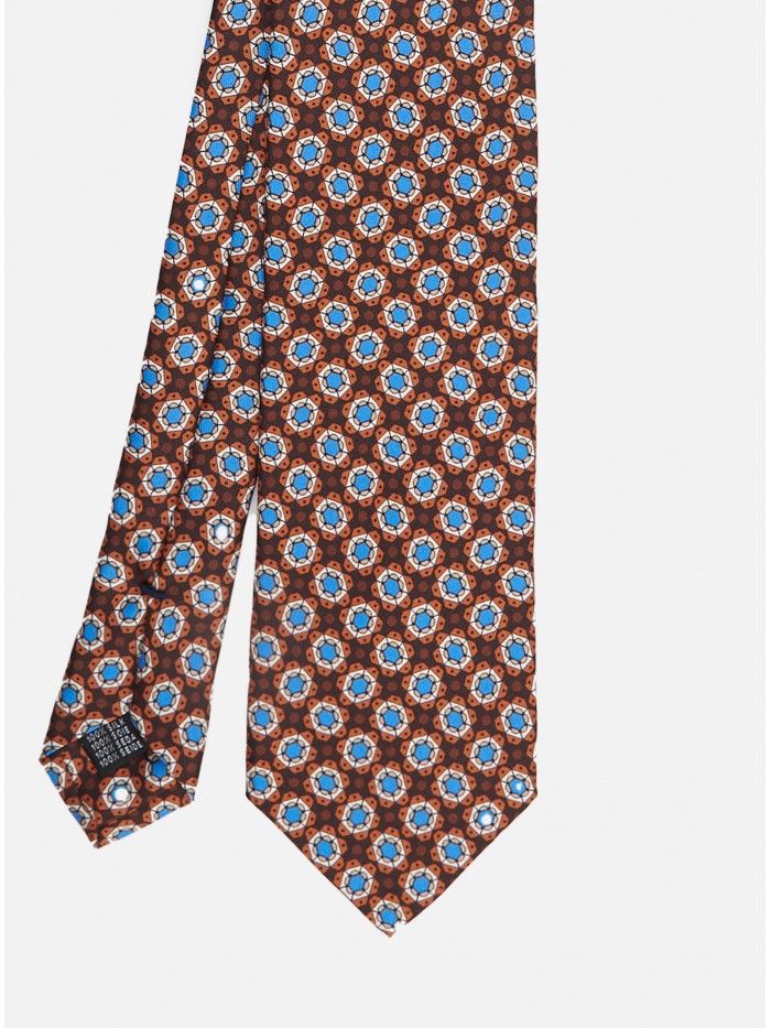 BROWN FLOWER GENTLEMAN SILK...