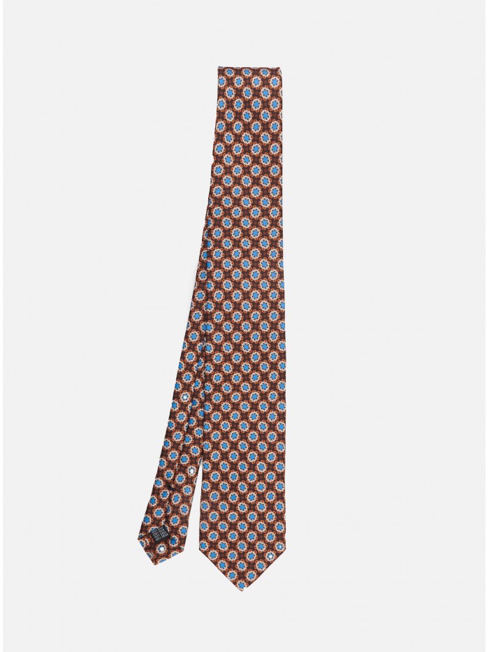 BROWN FLOWER GENTLEMAN SILK...
