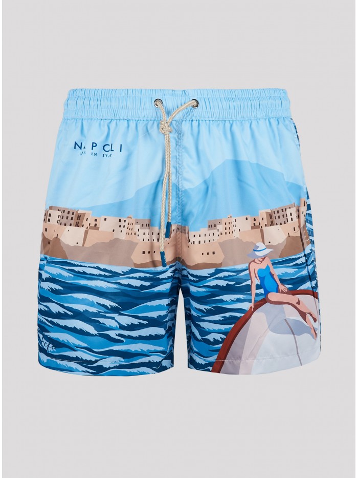 NAPOLI POSTCARD SWIM SHORT