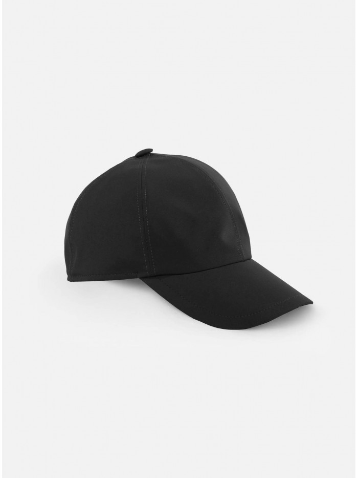 BLACK MICROFIBER BASEBALL CAP