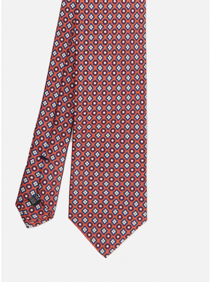 ORANGE GEO GENTLEMAN SILK TIE