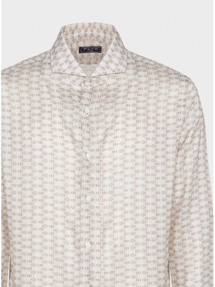 SAND FISHES PRINTED LINEN...