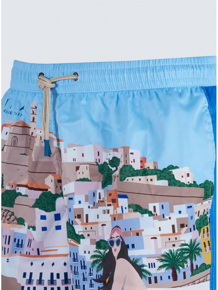 IBIZA POSTCARD SWIM SHORT