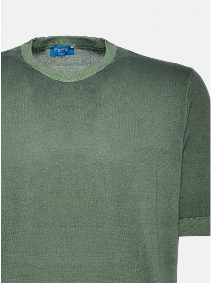 T-SHIRT MAGLIA COTONE VERDE