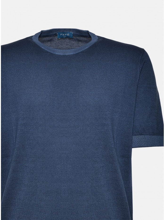 T-SHIRT MAGLIA COTONE BLU NAVY