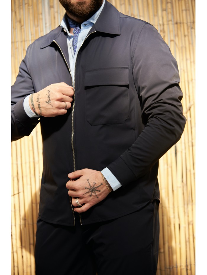 BLUE TECH NYLON JACKET
